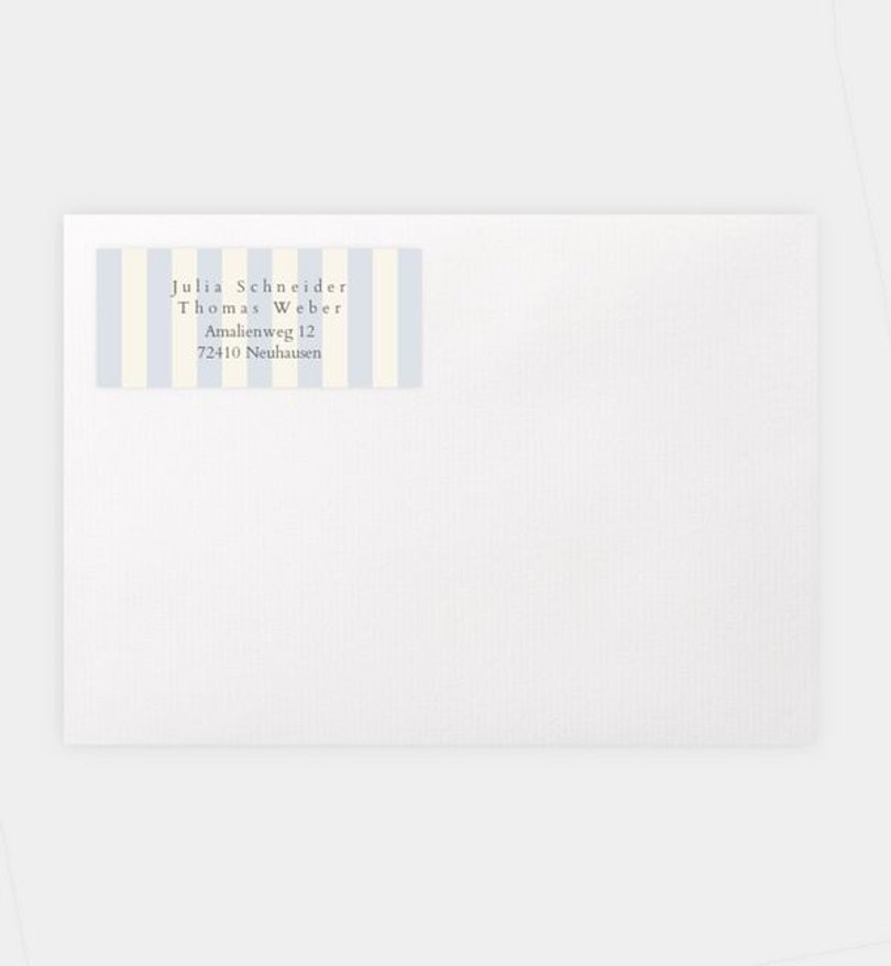 Absenderaufkleber Hochzeit Royal Stripes