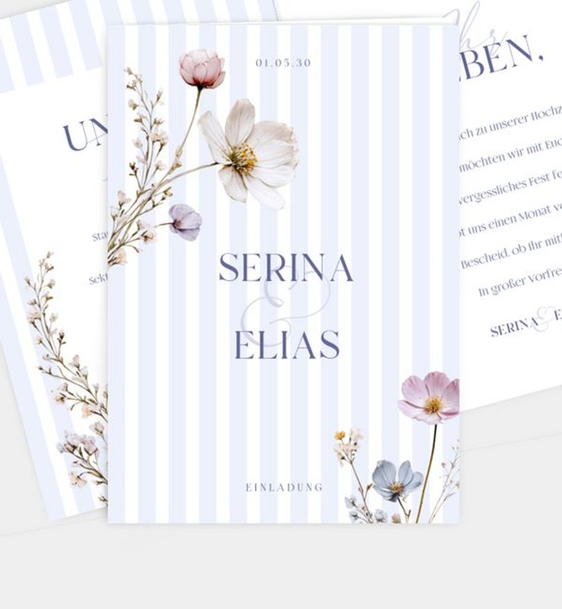 Einladungskarte Hochzeit Meadow Core