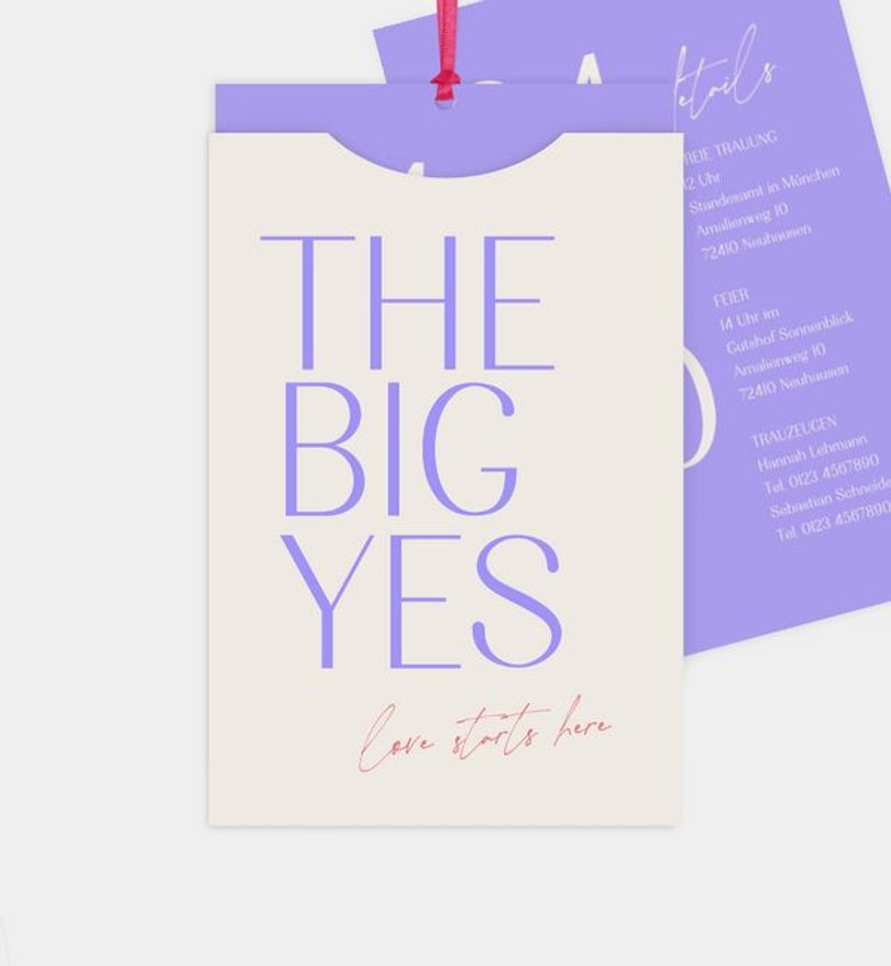 Einladungskarte Hochzeit Vibrant Accents