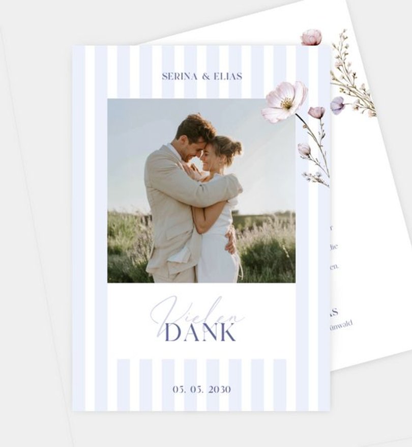 Dankeskarte Hochzeit Meadow Core