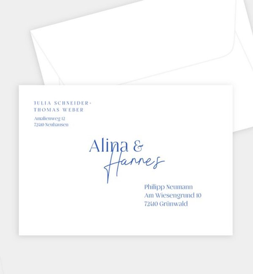 Briefumschlag Hochzeit Striped Pattern