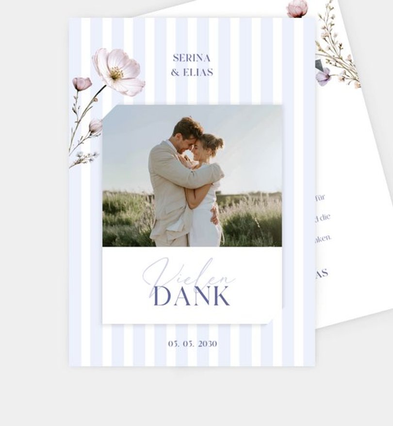 Dankeskarte Hochzeit Meadow Core