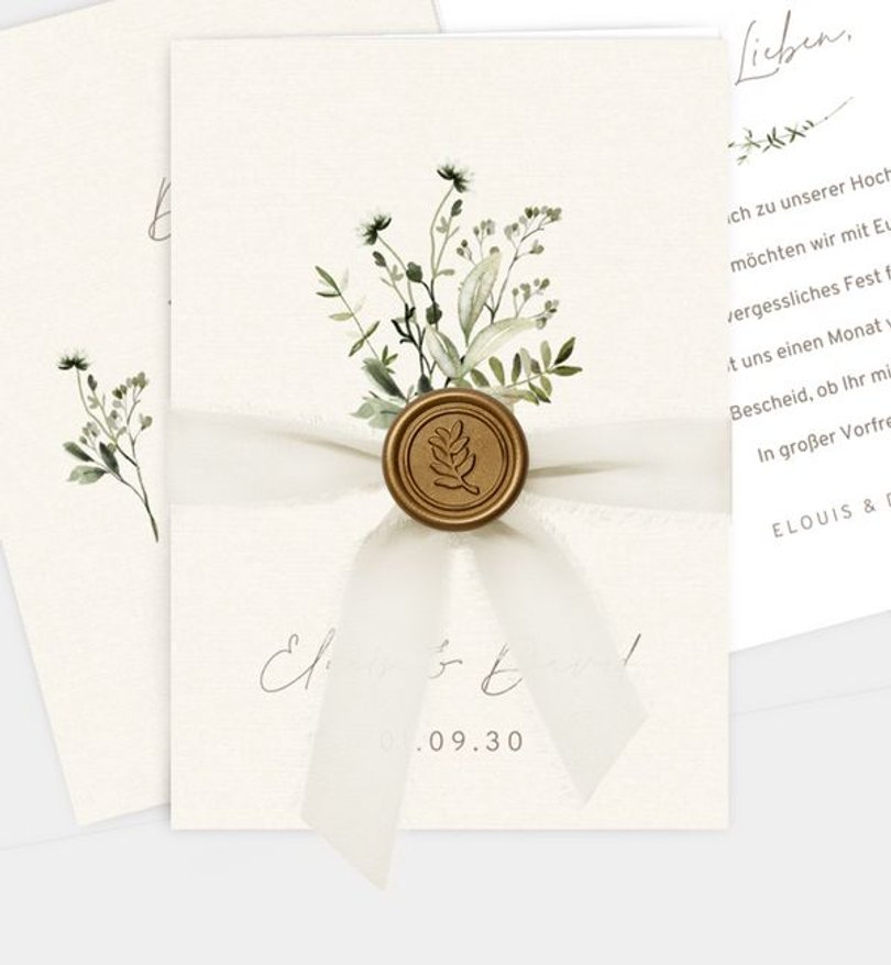 Einladungskarte Hochzeit Natural Bouquet