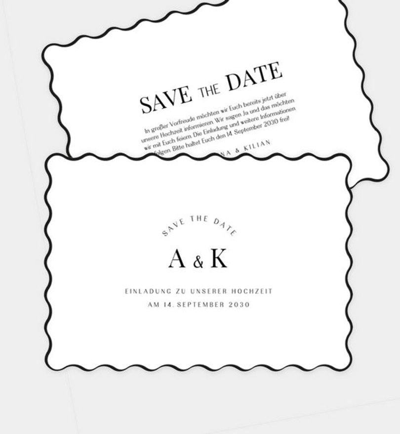 Save-The-Date Karte Hochzeit Little Bow