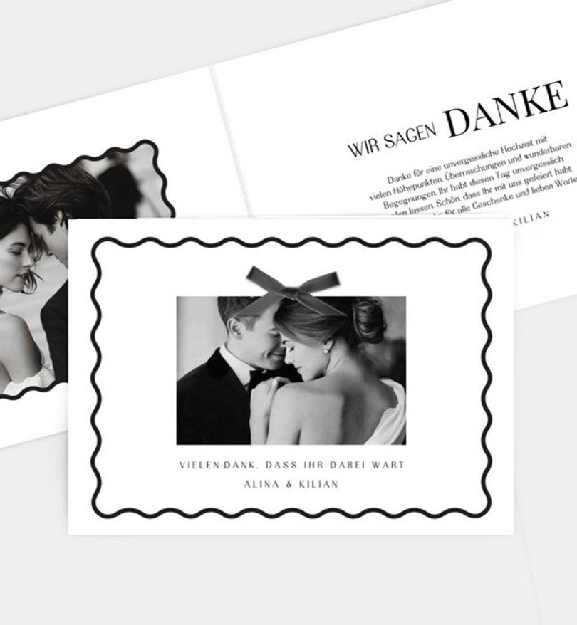 Dankeskarte Hochzeit Little Bow