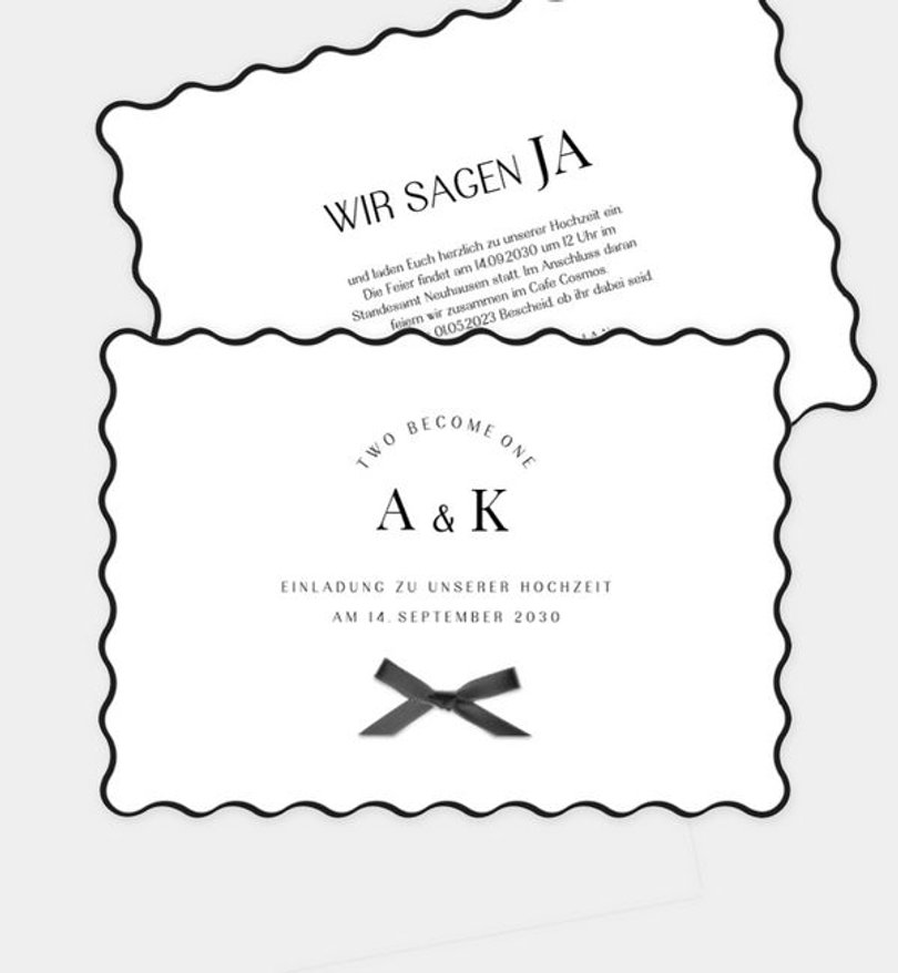 Einladungskarte Hochzeit Little Bow