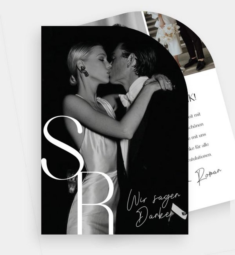 Dankeskarte Hochzeit Urban Classic