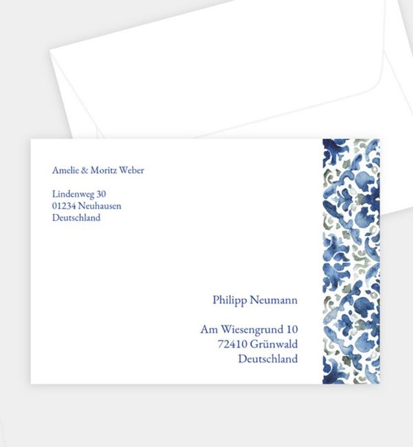 Briefumschlag Hochzeit Olive Theory