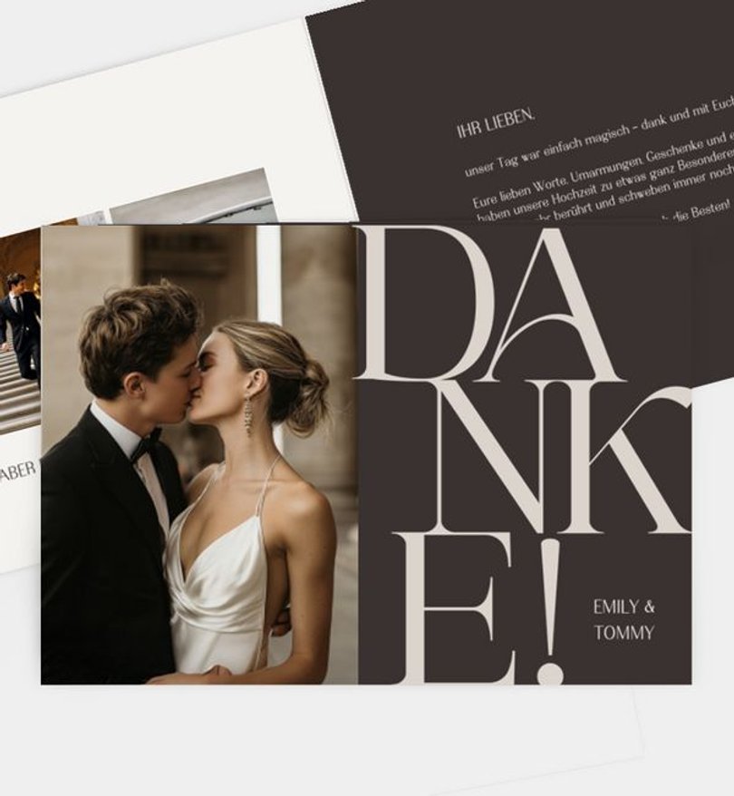 Dankeskarte Hochzeit Urban Love