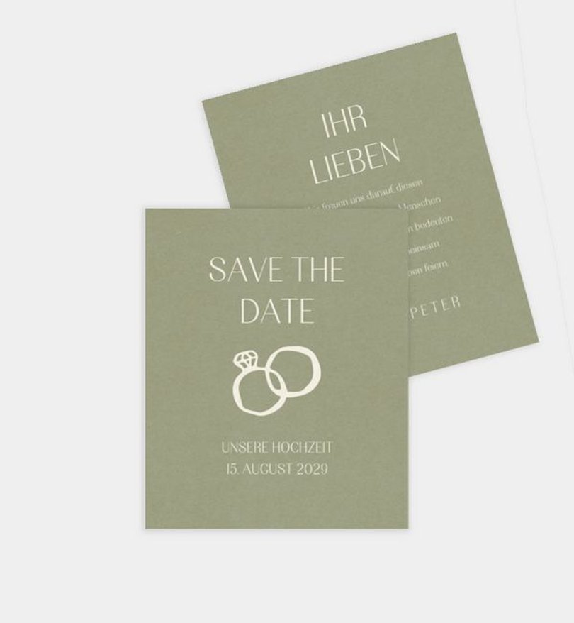 Save-The-Date Karte Hochzeit Still yes