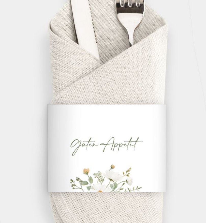 Besteck Servietten-Zubehör Hochzeit Blumenstrauß