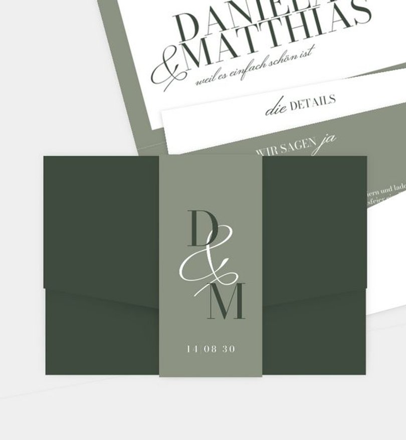 Einladungskarte Hochzeit Sanfte Natur