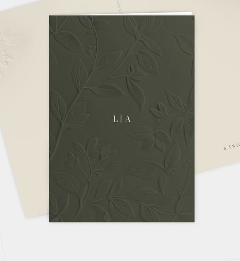 Kirchenheft Hochzeit Botanical Garden · Prägeoptik