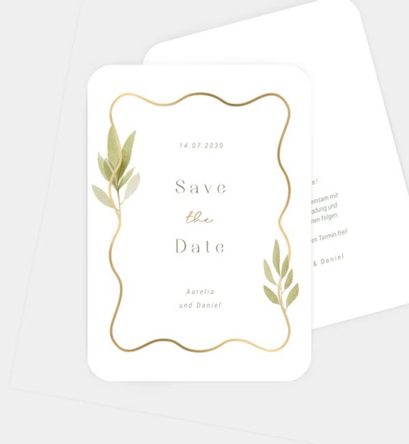 Save-The-Date Karte Hochzeit Frühlingswind
