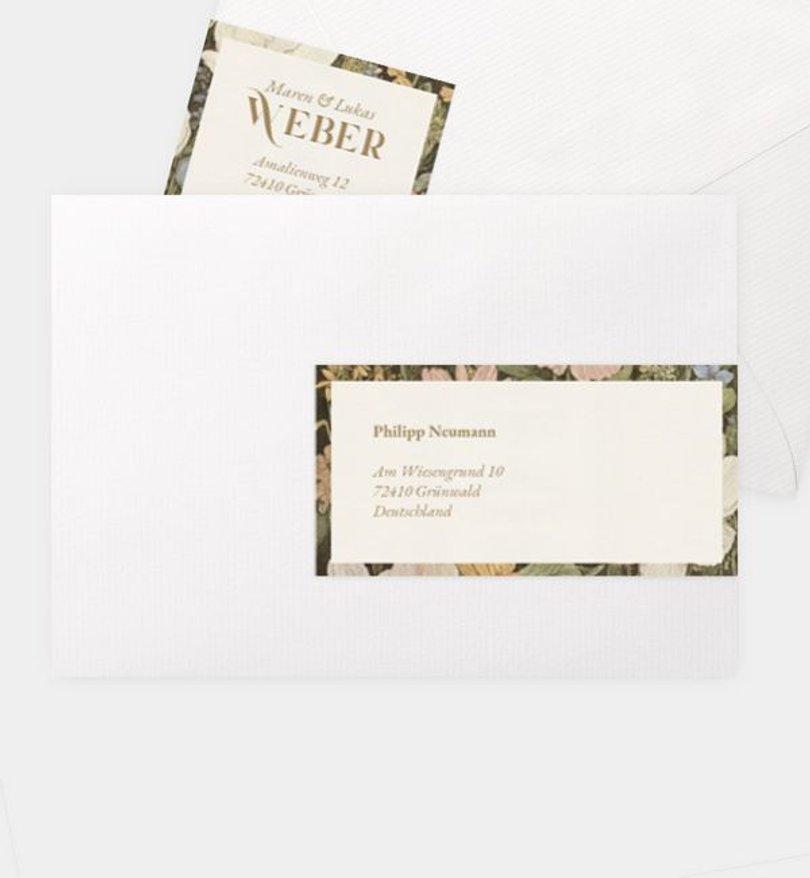 Adressaufkleber Hochzeit Heavy Meadow