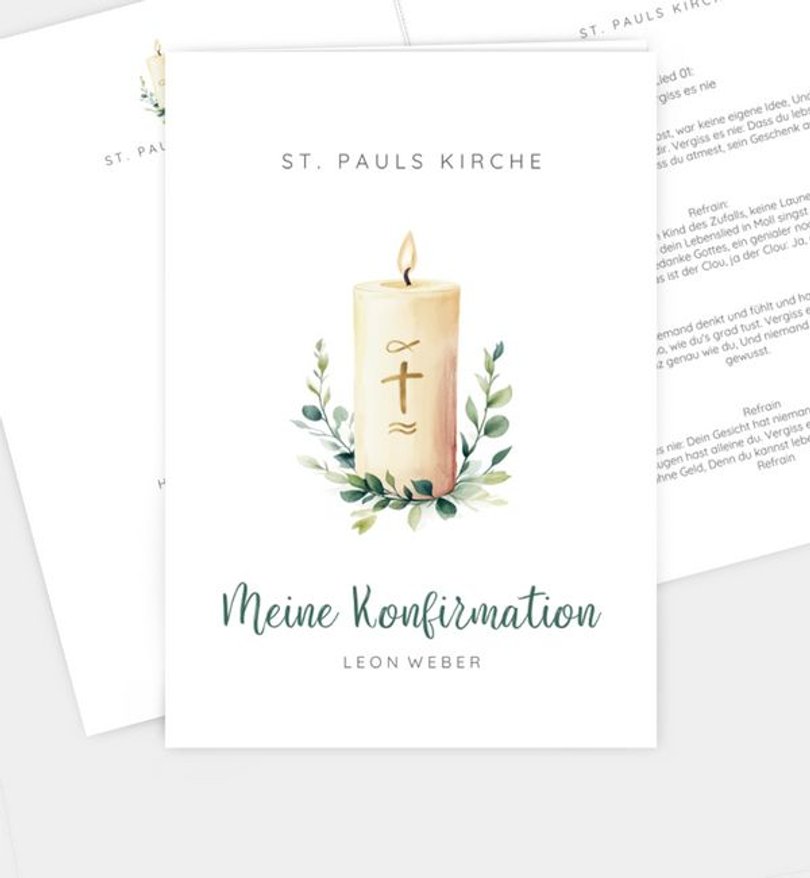 Kirchenheft Konfirmation Meine Kerze