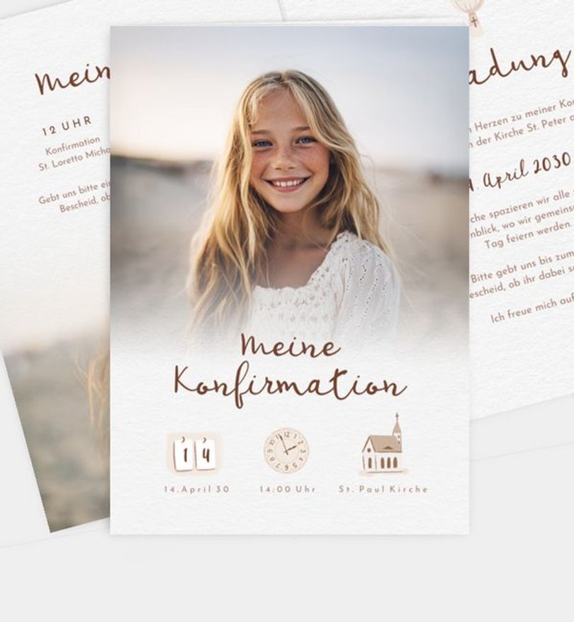 Einladungskarte Konfirmation Zarte Konfirmation