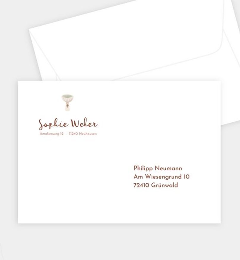 Briefumschlag Konfirmation Zarte Konfirmation