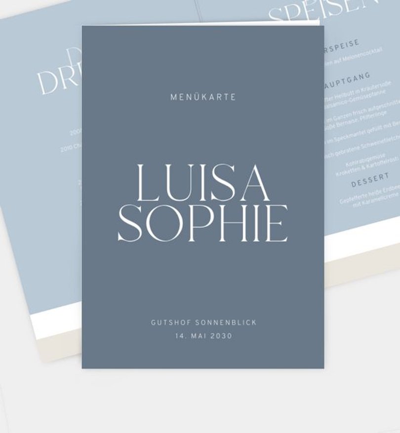 Menükarte Konfirmation Farbenspiel