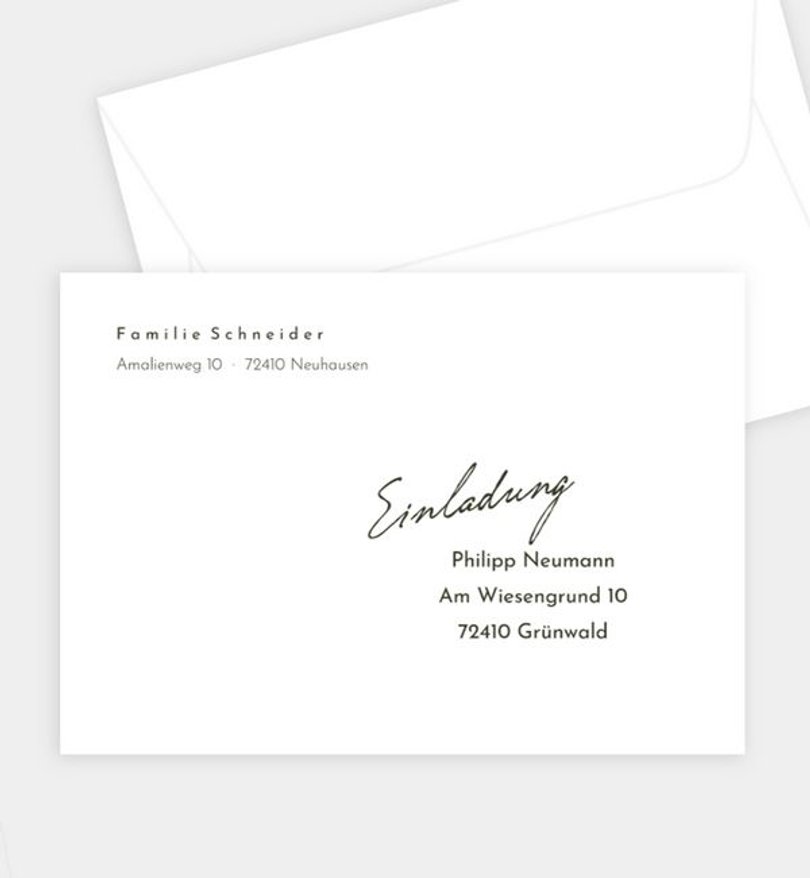 Briefumschlag Jugendweihe Simple Schleife