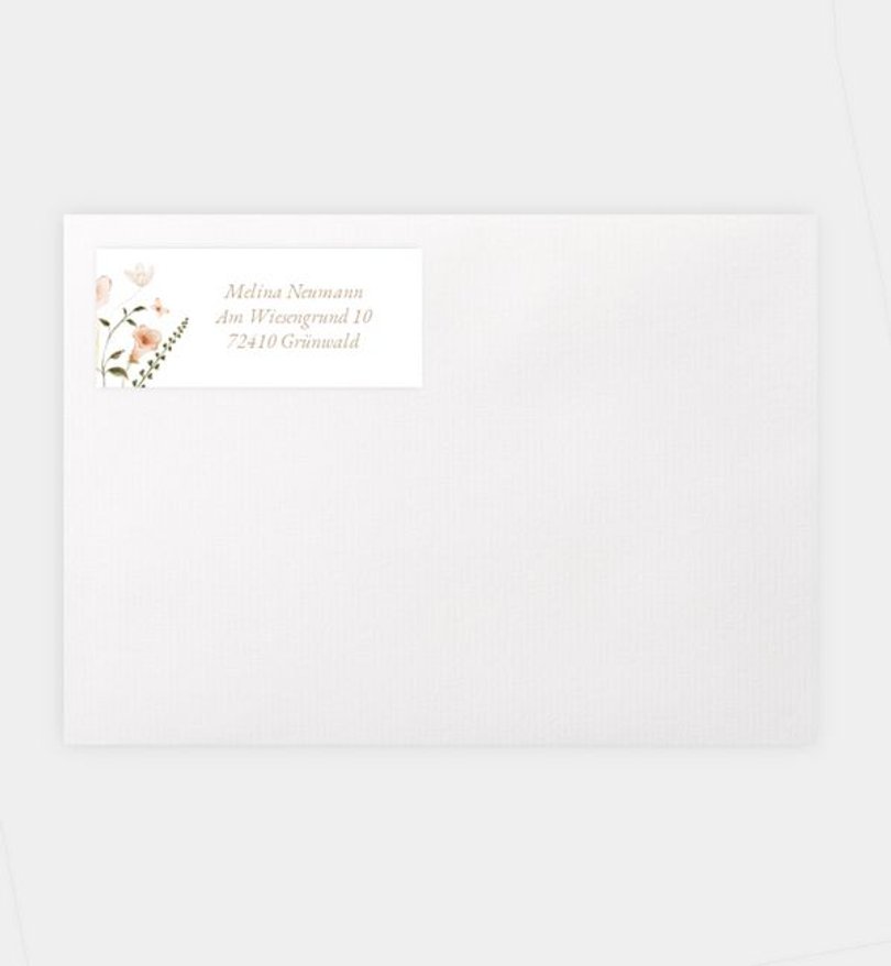 Absenderaufkleber Kommunion Flower Whispers