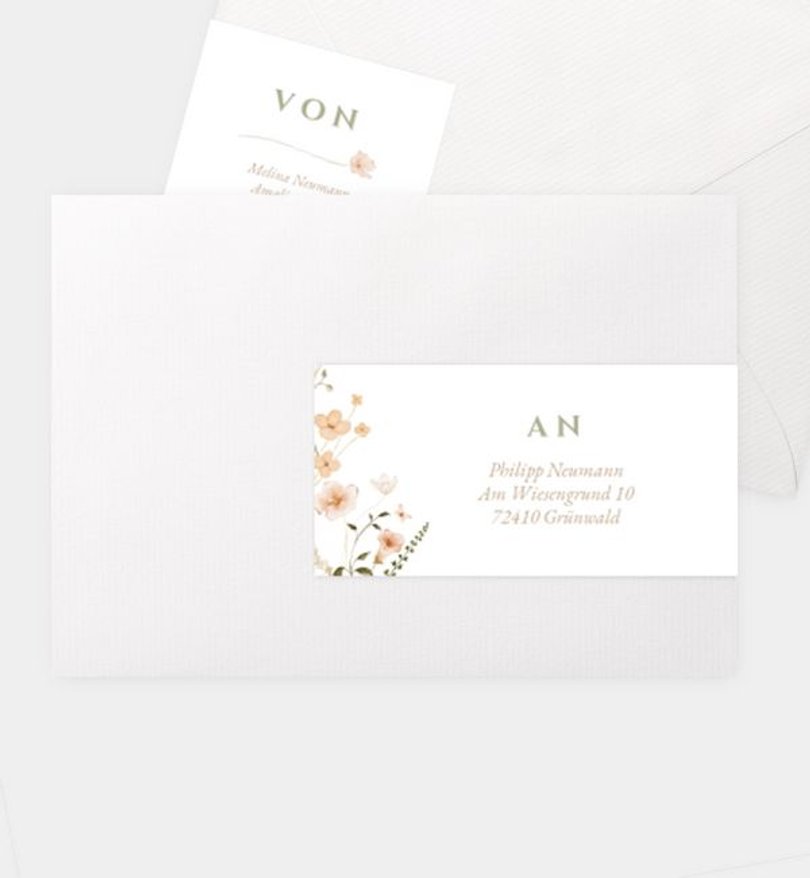 Adressaufkleber Kommunion Flower Whispers