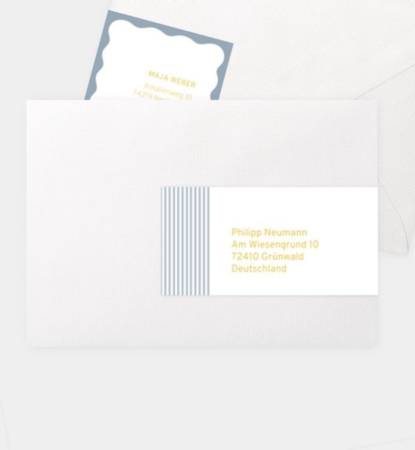 Adressaufkleber Jugendweihe Modern Waves