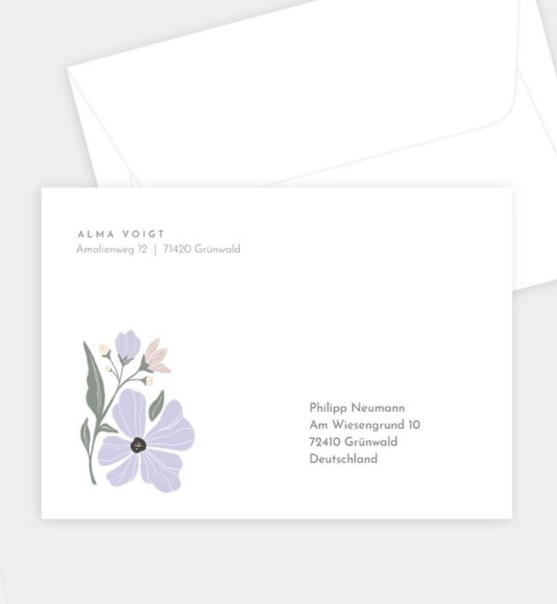 Briefumschlag Jugendweihe Modern Floral