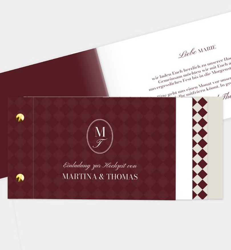 Einladungskarte Hochzeit Classy Love