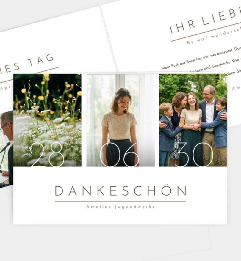 Dankeskarte Jugendweihe Semplice