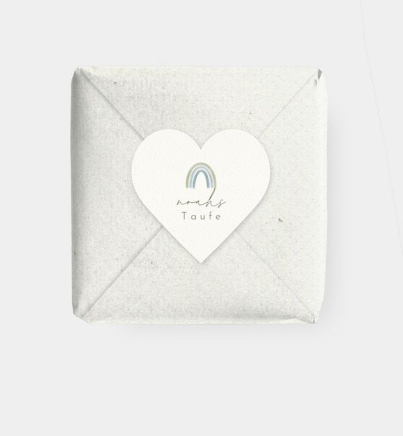 Geschenkaufkleber Taufe Bunter Segen