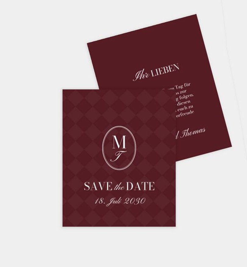 Save-The-Date Karte Hochzeit Classy Love