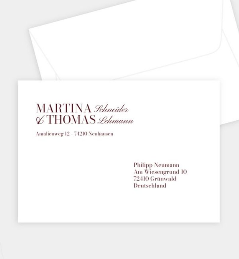Briefumschlag Hochzeit Classy Love