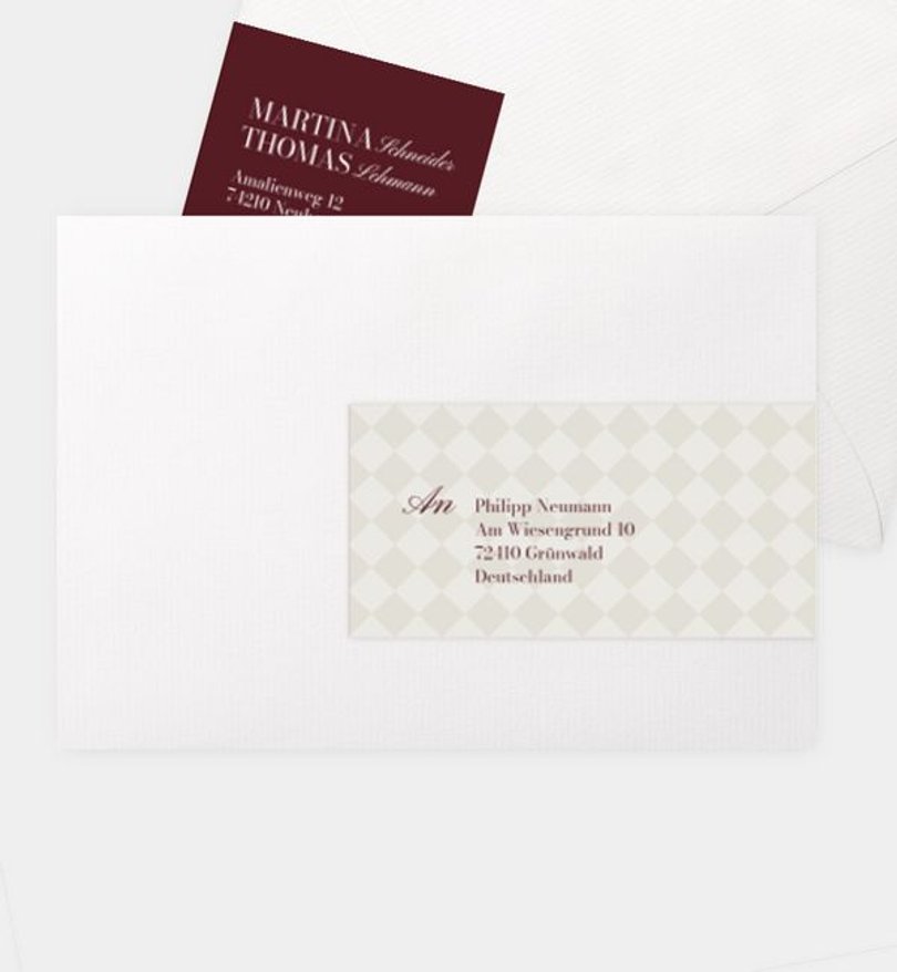 Adressaufkleber Hochzeit Classy Love