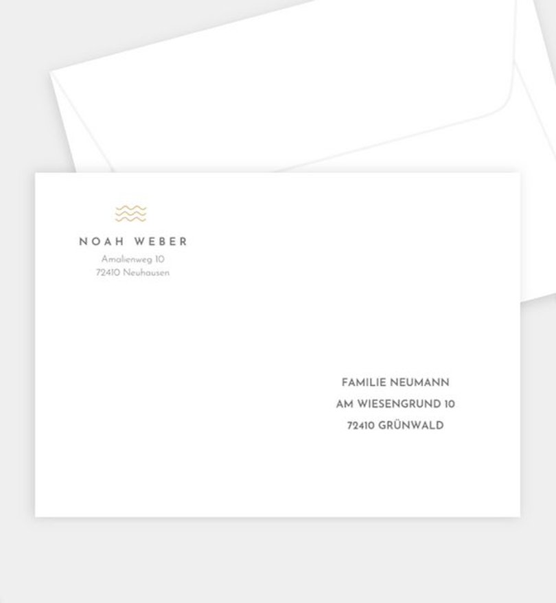 Briefumschlag Jugendweihe Edles Fest