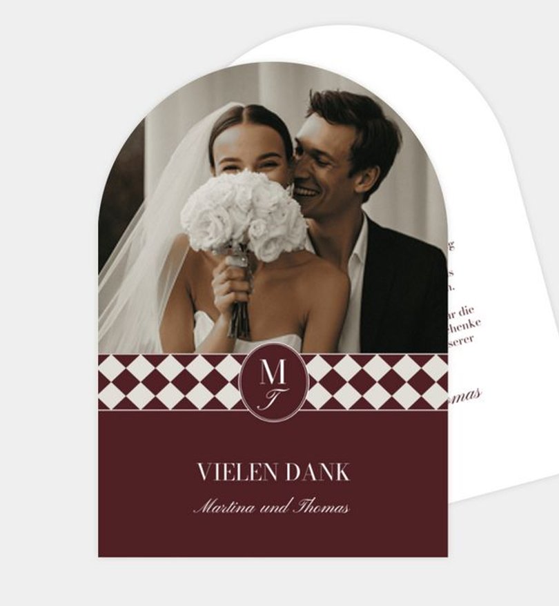 Dankeskarte Hochzeit Classy Love