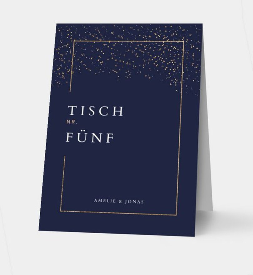 Tischnummer Hochzeit Pieces of Gold