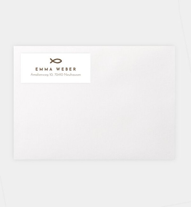 Absenderaufkleber Konfirmation Next Step