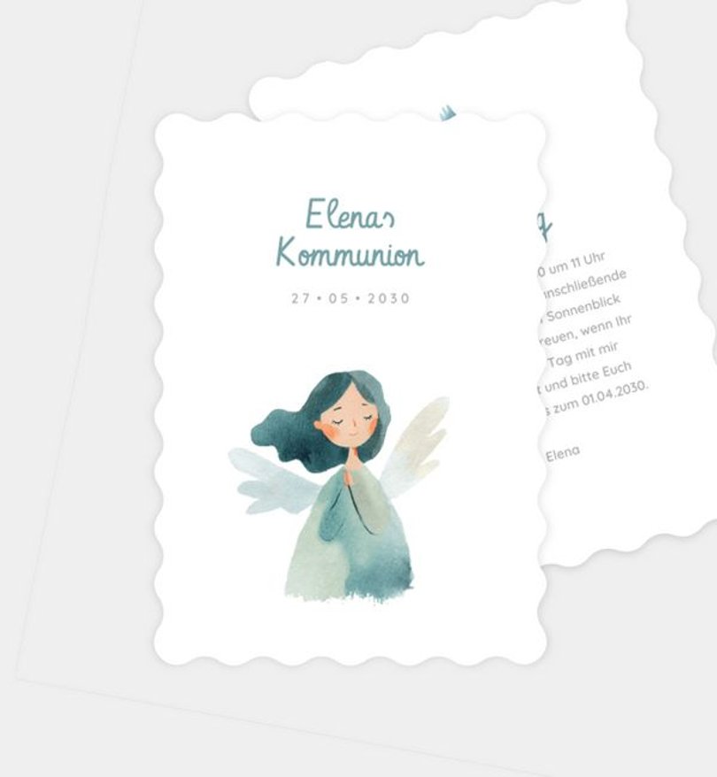 Einladungskarte Kommunion Little Angel