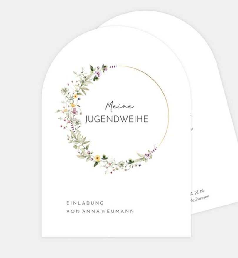 Einladungskarte Jugendweihe Grow Together