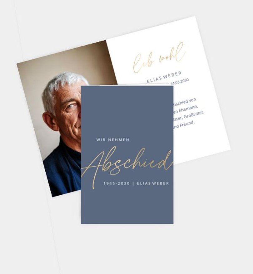 Sterbebilder Trauer Dark & Foil