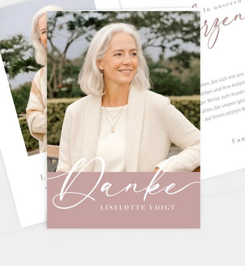 Dankeskarte Trauer Soft Elegance
