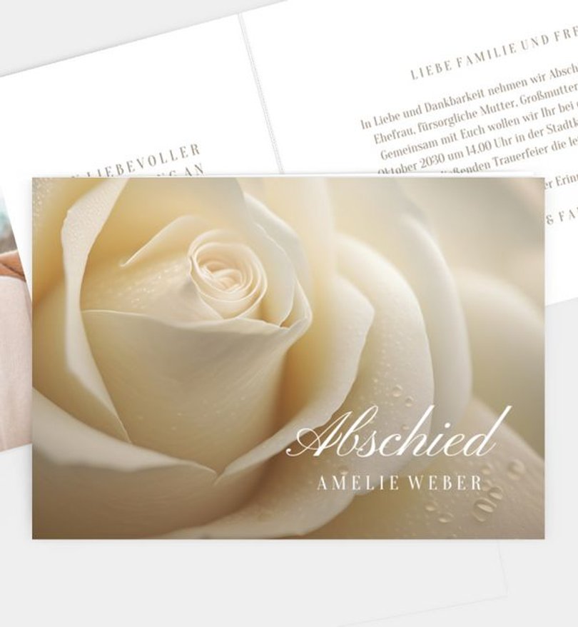 Trauerkarte Trauer Rose · UNICEF