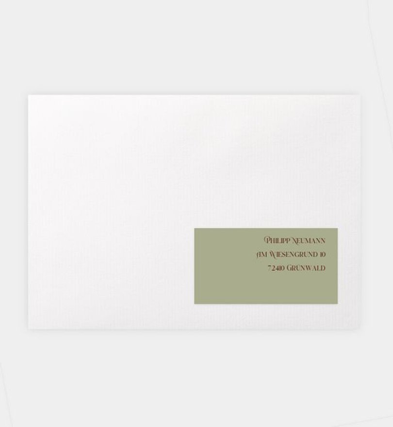 Empfängeraufkleber Hochzeit Wonderland Wedding