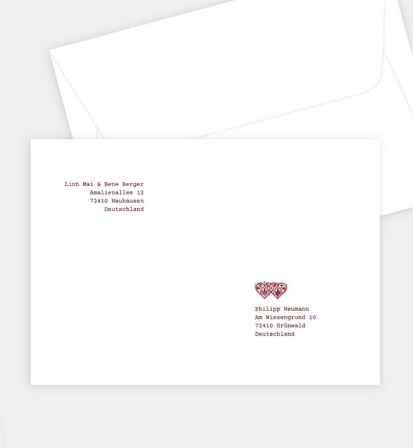Briefumschlag Hochzeit Wonderland Wedding