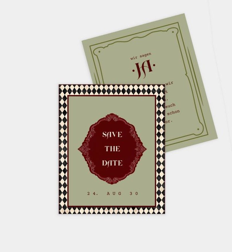 Save-The-Date Karte Hochzeit Wonderland Wedding