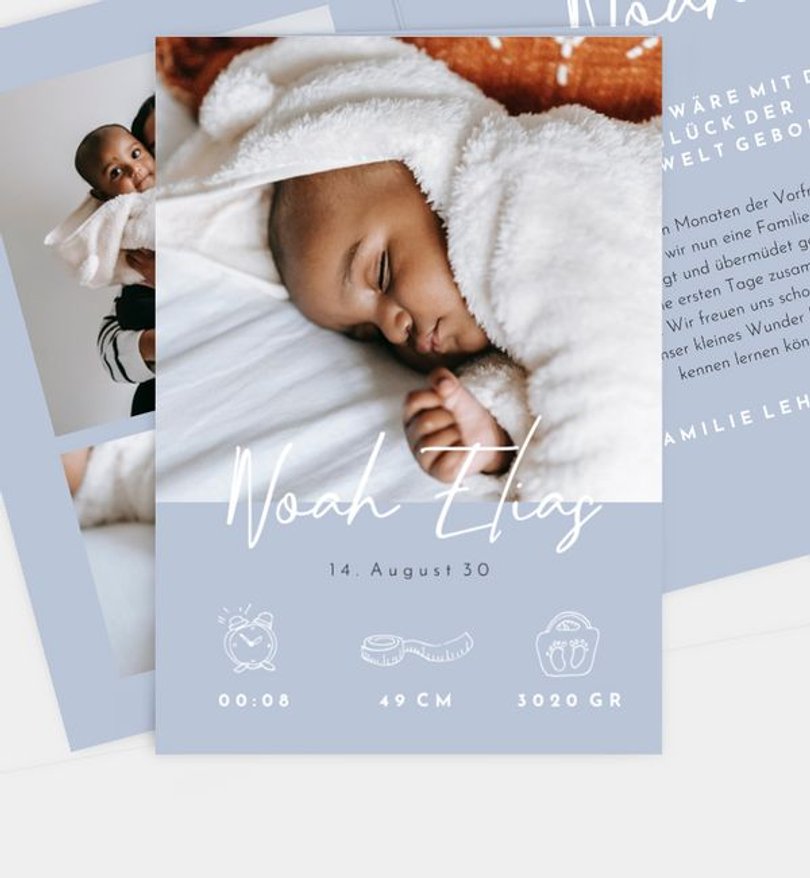 Geburtsanzeige Geburt Crafty Icons · UNICEF