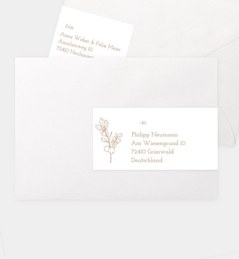 Adressaufkleber Hochzeit Forever in Love