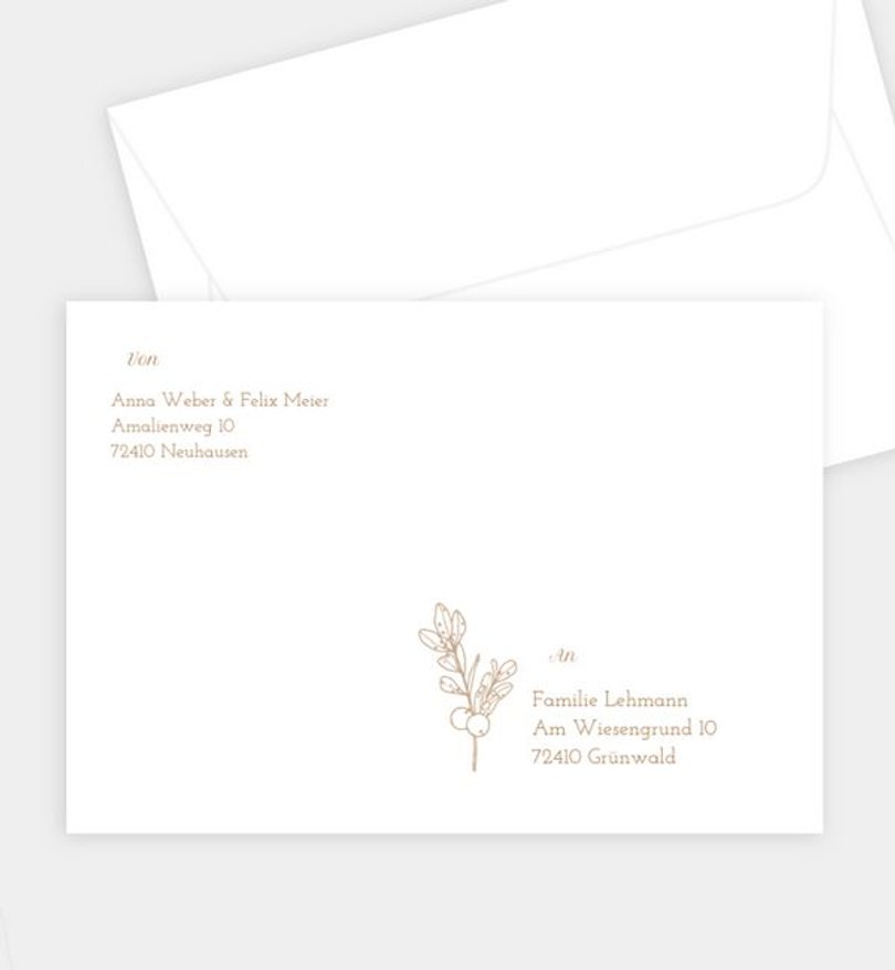 Briefumschlag Hochzeit Forever in Love