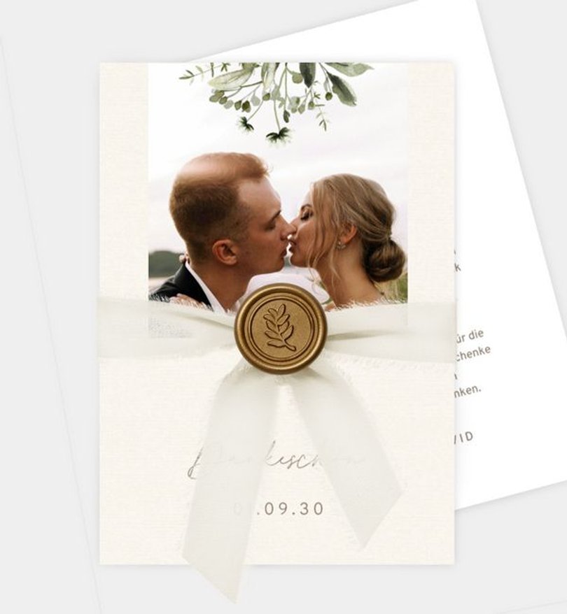 Dankeskarte Hochzeit Natural Bouquet